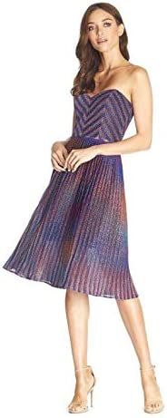 Dress the Population Women's Rosalie Strapless Fit & Flare Pleated Party Dress | Amazon (US)