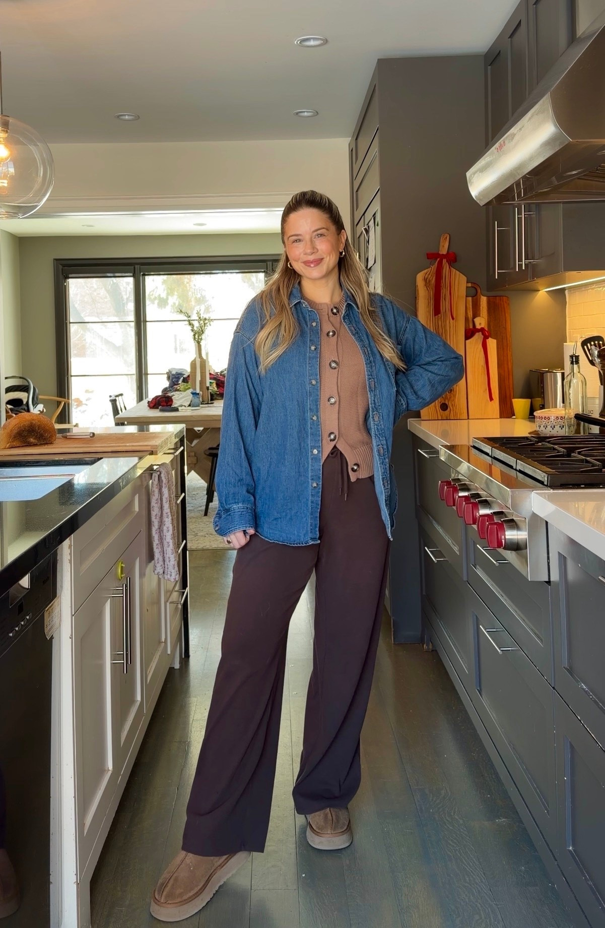 Size M in pants (but would probably prefer a S), S in sweater and XS in denim shirt

#LTKstyletip #LTKcanada #LTKwinter