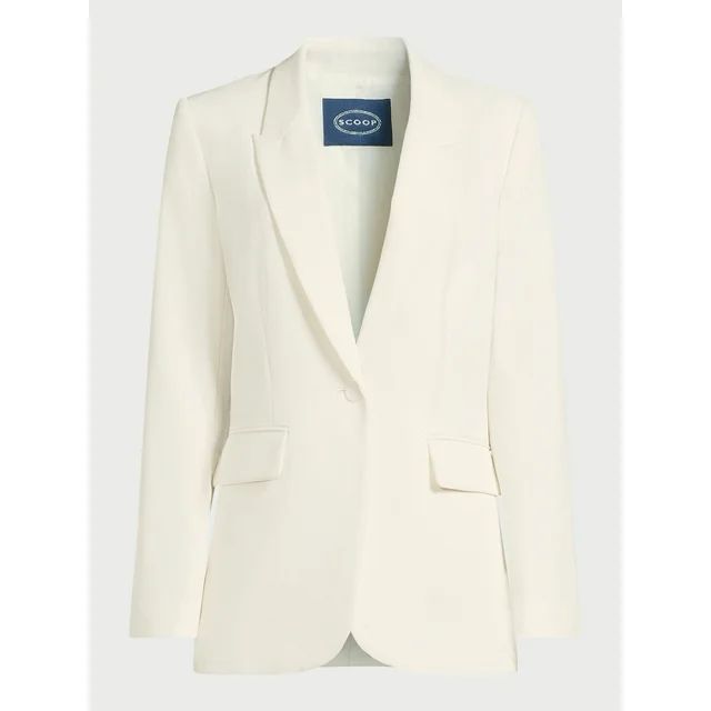 Scoop Women's Ultimate One Button Crepe Suit Blazer, Sizes XS-XXL | Walmart (US)