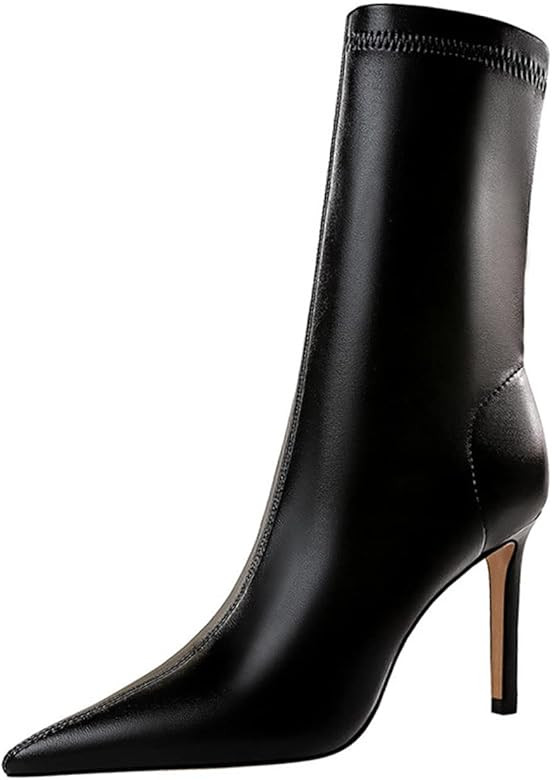 MOFEEDOUKA Women's Boots Stiletto Heels Ankle Pointed Toe Booties | Amazon (US)