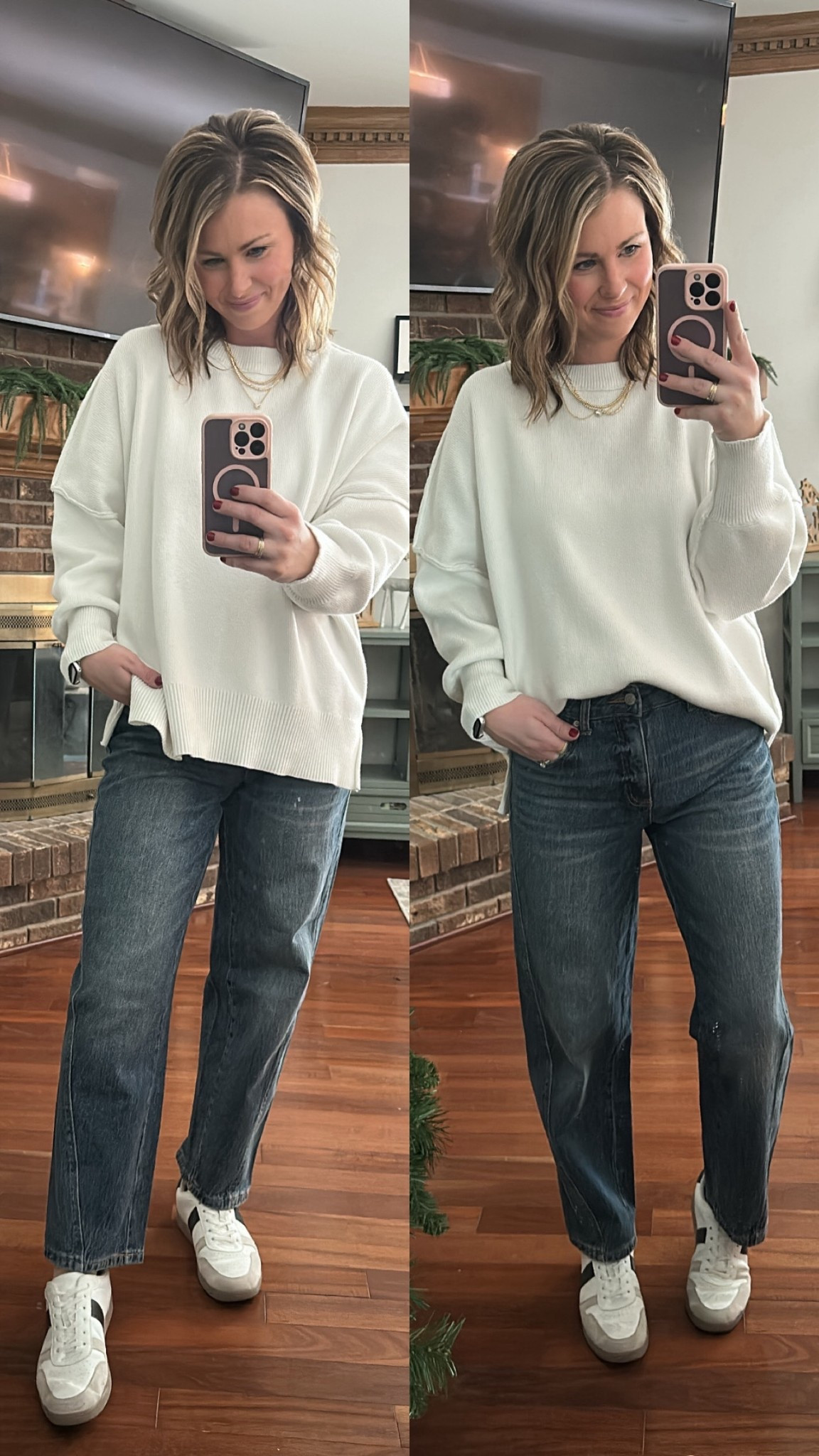Amazon sweater 20% off at checkout right now. True to size, I’m in a large. // 

#LTKMidsize #LTKSaleAlert #LTKFindsUnder50