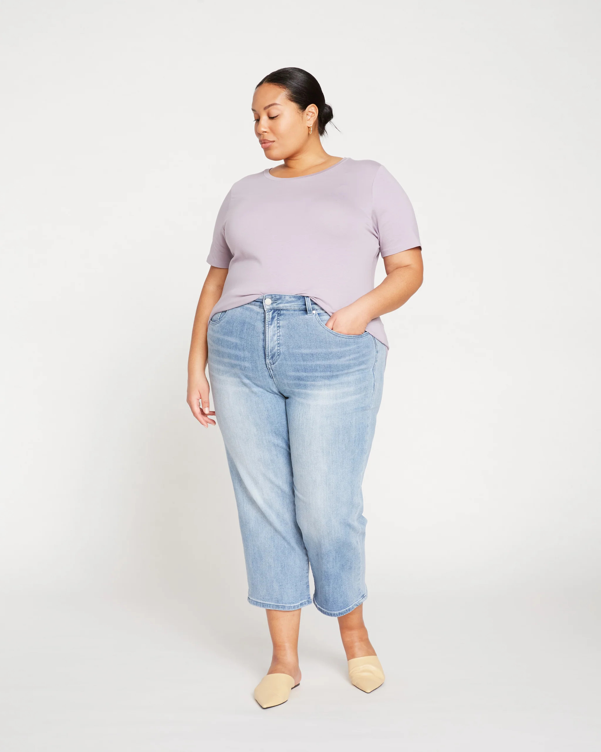Bae Boyfriend Crop Jeans - Light Blue | Universal Standard