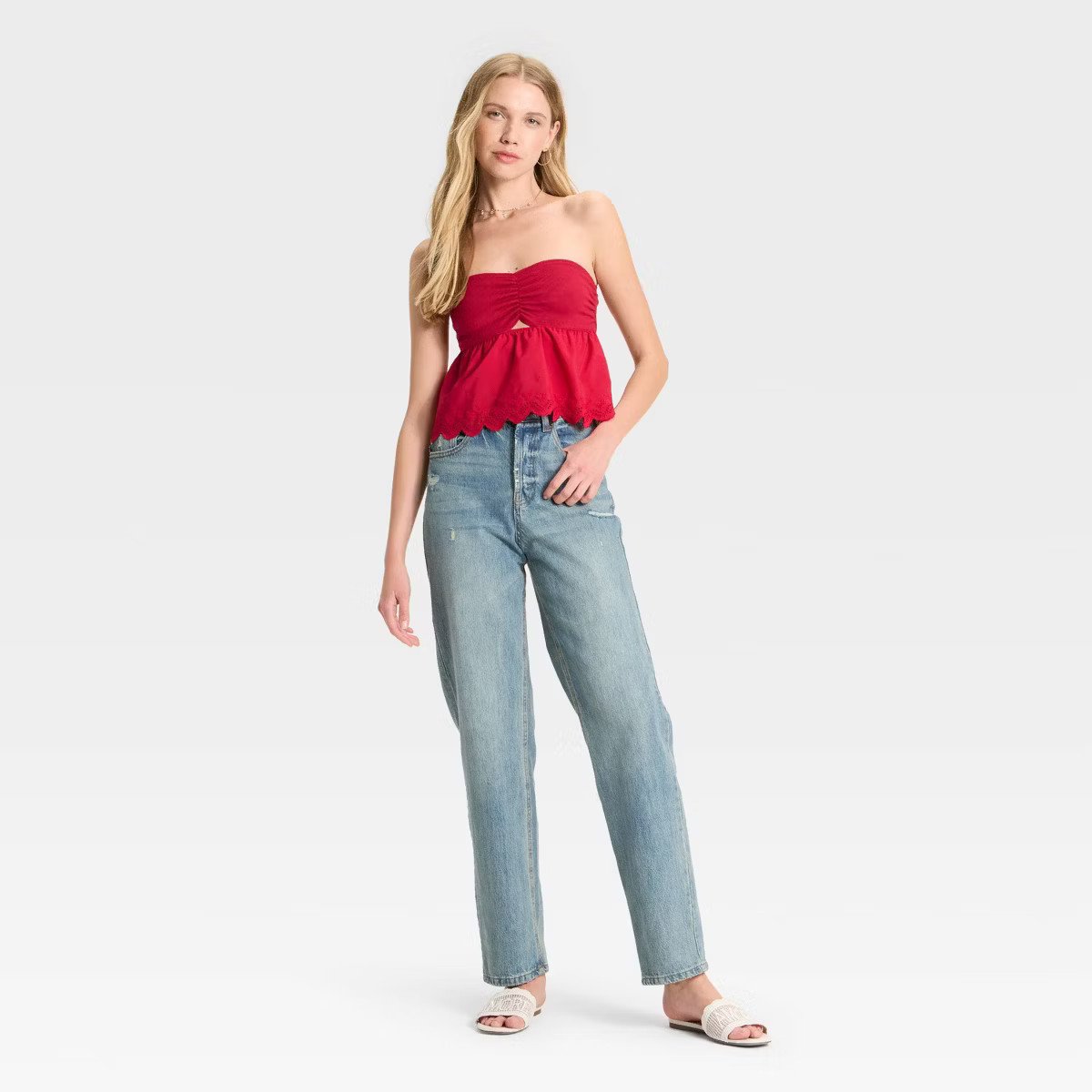 Women's Knit Woven Twist Tube Top - Wild Fable™ | Target