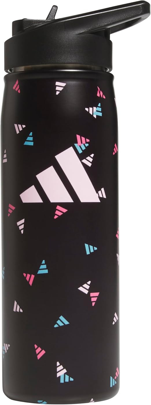 adidas 600 ML (20 oz) Straw Top Metal Water Bottle, Hot/Cold Double-Walled Insulated 18/8 Stainle... | Amazon (US)