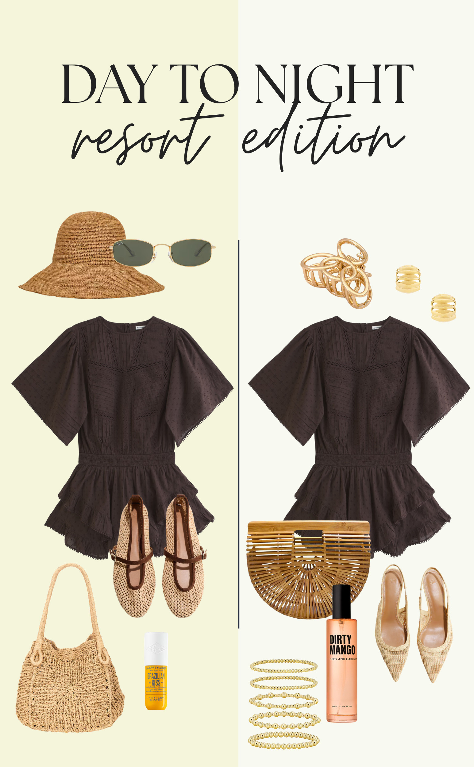 Day to night resort outfit idea 🌴✨ One look styled for relaxing by the pool during the day and dinner by the water at night.

resort wear outfit, vacation outfit idea, beach to dinner outfit, tropical vacation outfit, resort style, vacation style, coastal outfit, summer vacation outfit, day to night outfit, luxury vacation outfit 

 #LTKgrwm #LTKootd #LTKTravel