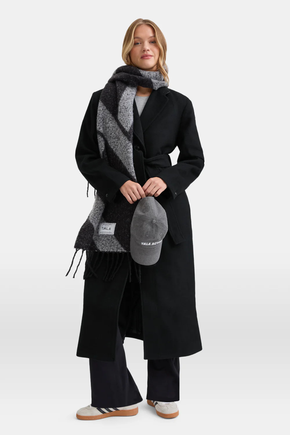 Wool Blend Oversized Overcoat - Black | TALA (UK)
