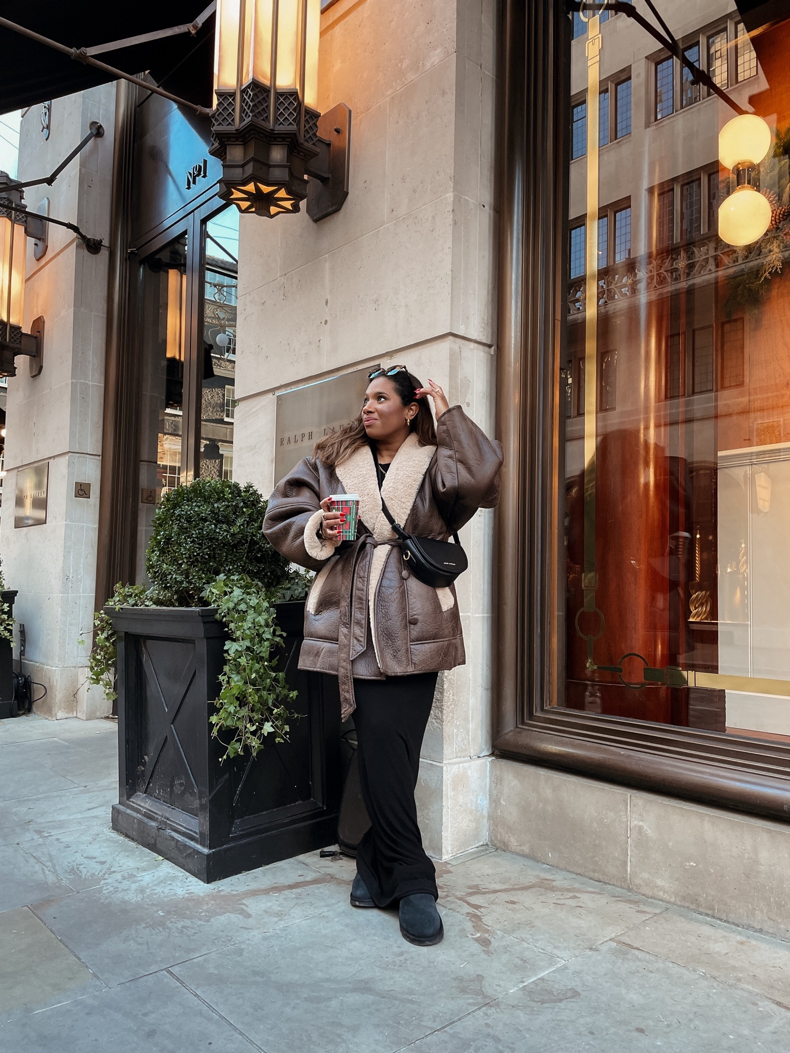 Coat linked
Bag linked. Use: KLDT8TQ6 for 15% off
Dress linked 
Uggs linked 
Sunglasses linked 

#LTKstyletip #LTKmidsize #LTKitbag