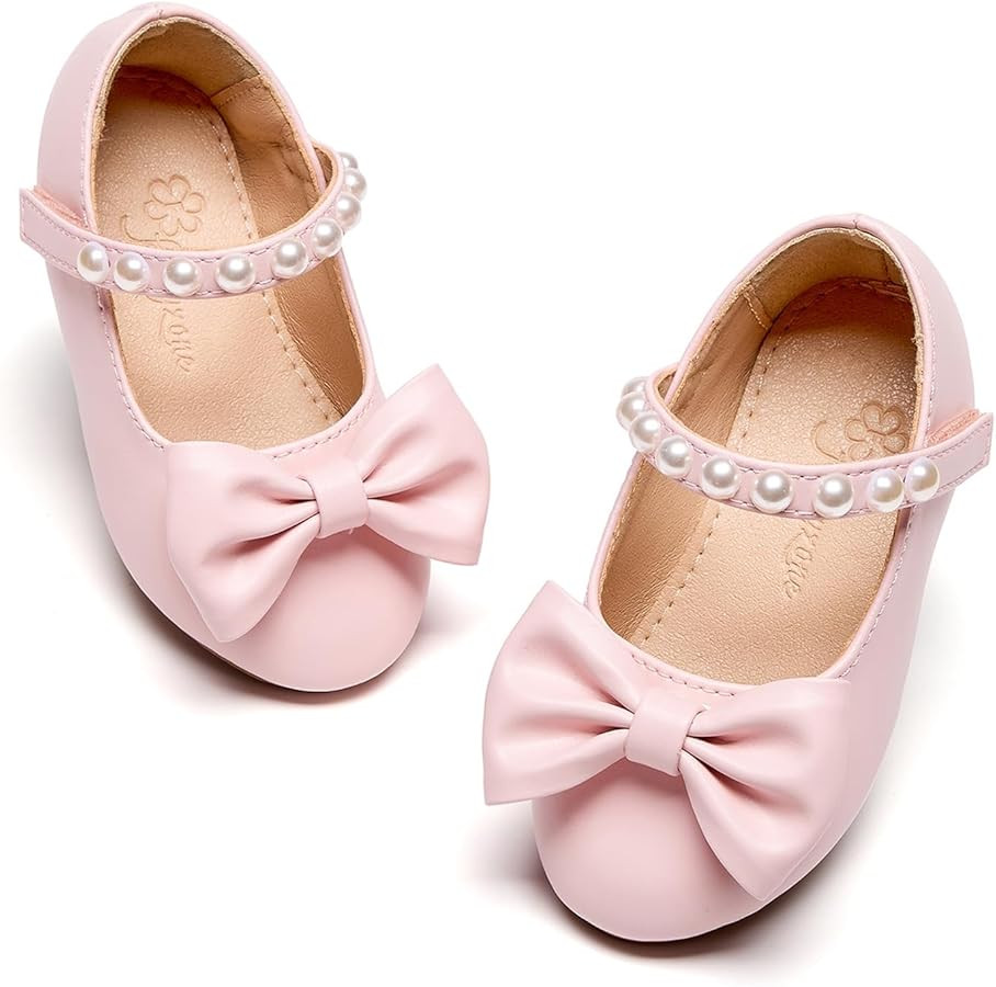 Flaryzone Toddler/Little Girls' Ballerina Flat Mary Jane Princess Dress Shoes - Wedding School Pa... | Amazon (US)