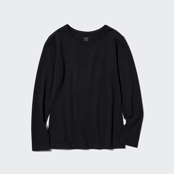 HEATTECH Cotton Crew Neck Long-Sleeve T-Shirt (Extra Warm) | UNIQLO (US)