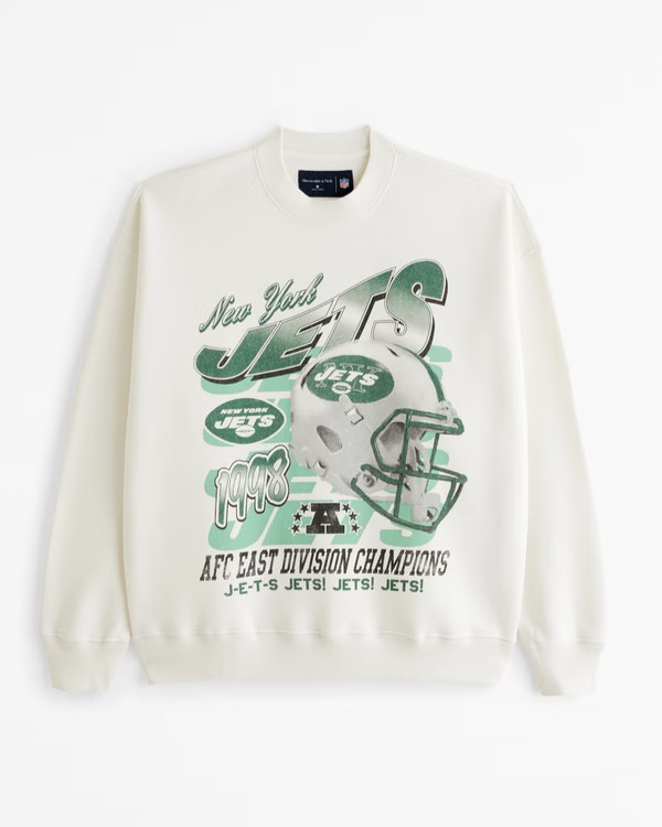 New York Jets Graphic Crew Sweatshirt | Abercrombie & Fitch (US)