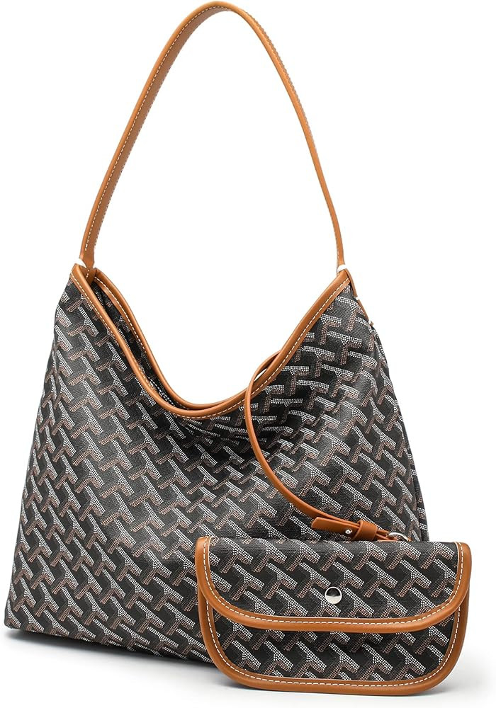 SELF FIND Women's Shoulder Handbags Luxury Purses for Women Hobo Handbags PU Leather Totes Bag wi... | Amazon (US)