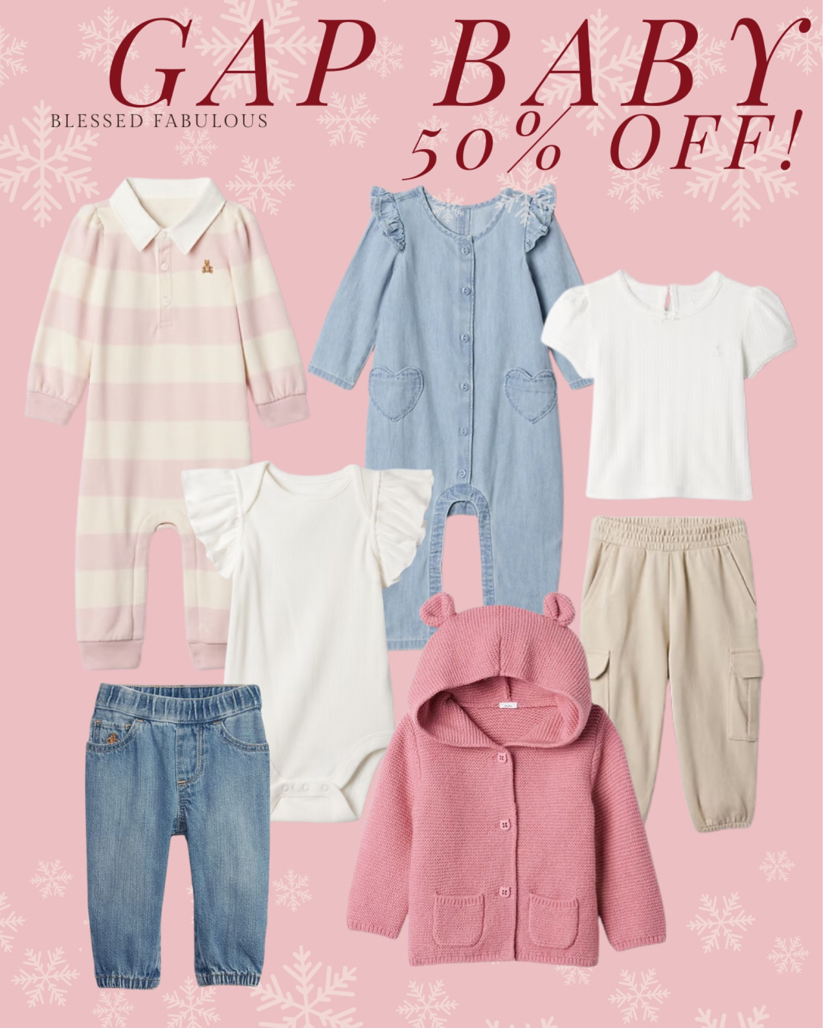 GAP SALE 50% OFF SITEWIDE! 

Found so many good finds for baby girl! Perfect timing to shop for  holiday gifts! 

#LTKHoliday #LTKSaleAlert #LTKBaby