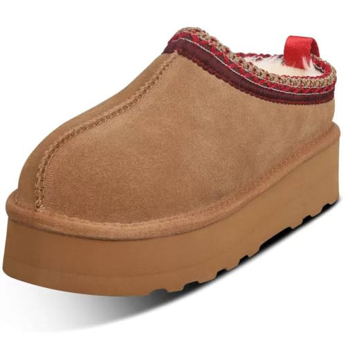 Women's Platform Slippers for Women Mini Boot Fleece Lined Sneakers for House Slippers Anti-Slip Boot For Outdoor | Amazon (US)