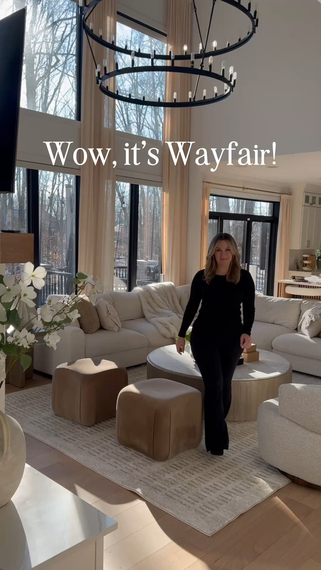 Favorite neutral Wayfair home finds including my affordable sectional, velvet swivel accent chairs, fluffy 8 foot faux tree and more.

#LTKSaleAlert #LTKHome