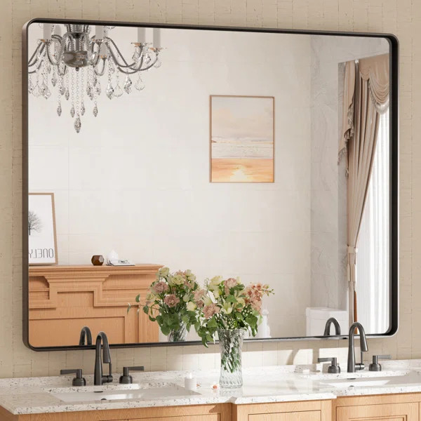 Tyro Bathroom Decorative Home Décor Corner Hangs Bathroom Mirror | Wayfair North America