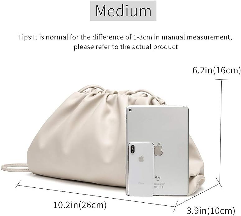 Women Dumplings Crossbody Bag Retro Ruched Shoulder Bag Fashion Tide Handbag Pouch Clutch Bag | Amazon (US)