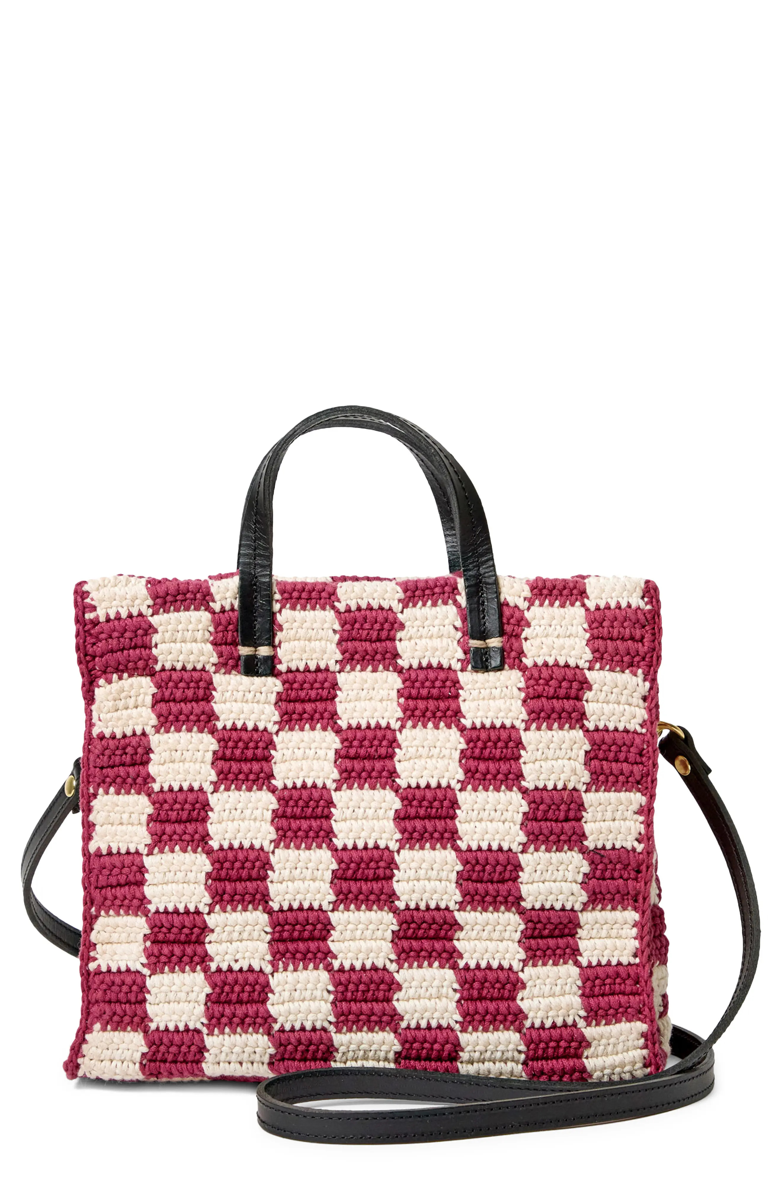 Clare V. Petit Summer Simple Knit Tote Bag in Black Multi at Nordstrom | Nordstrom