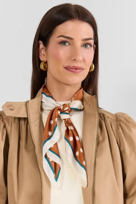 Brown Polka Dot Scarf | Avara