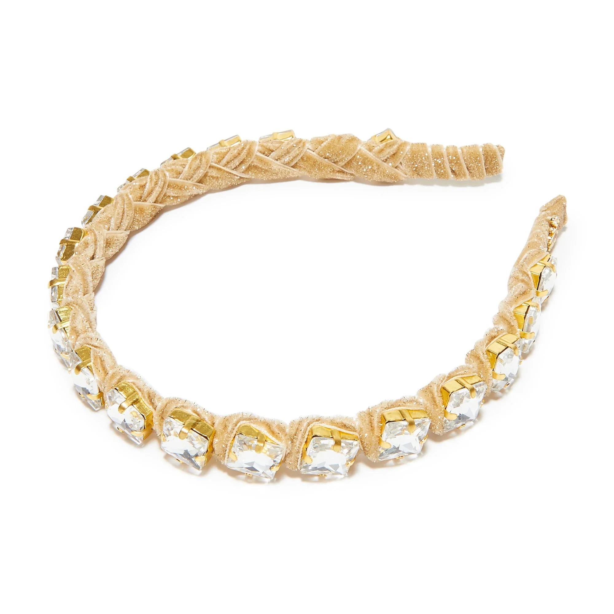 GOLD SQUARE CRYSTAL STRAND HEADBAND | LELE SADOUGHI