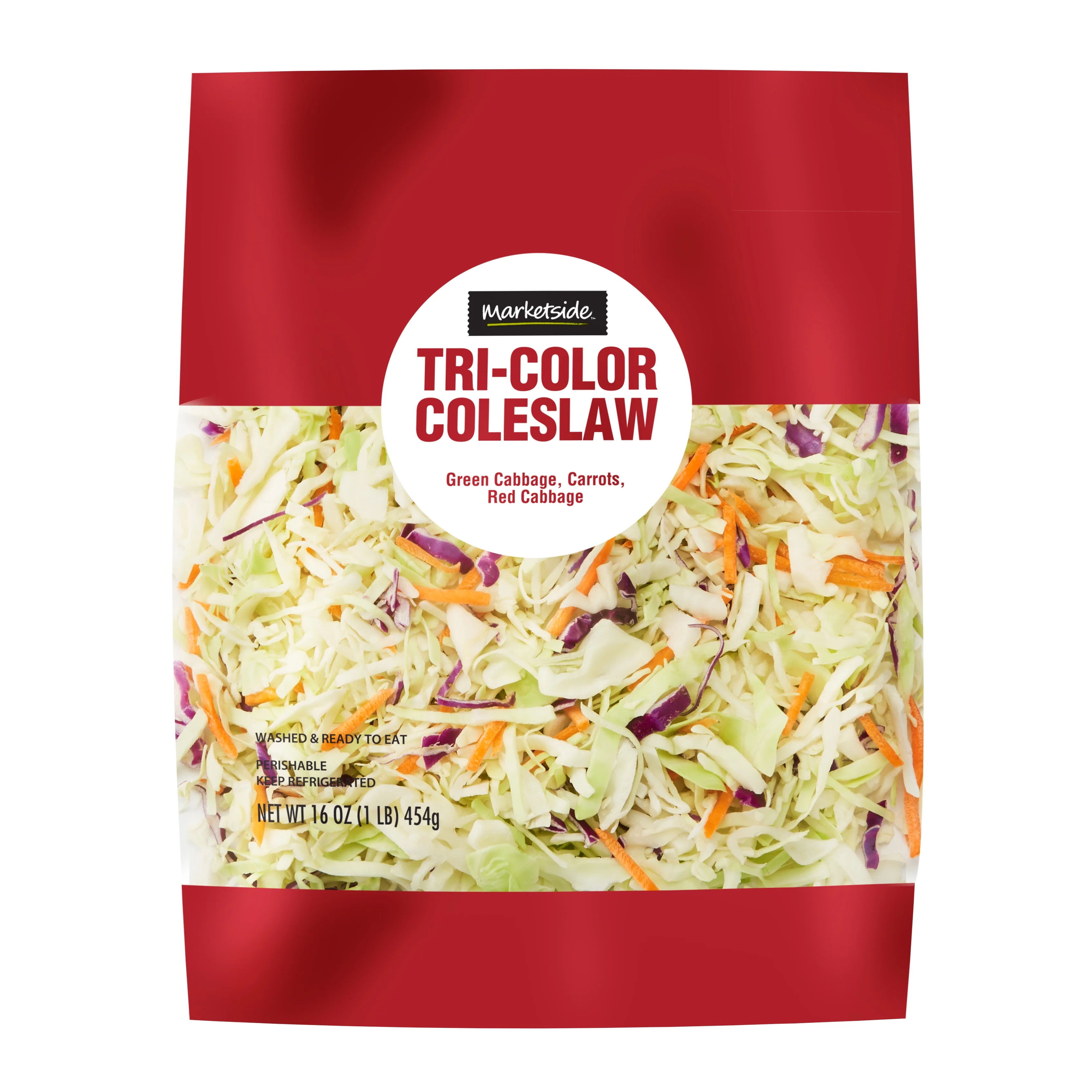 Marketside Tri-Color Cole Slaw, 16 oz Bag, Fresh - Walmart.com | Walmart (US)
