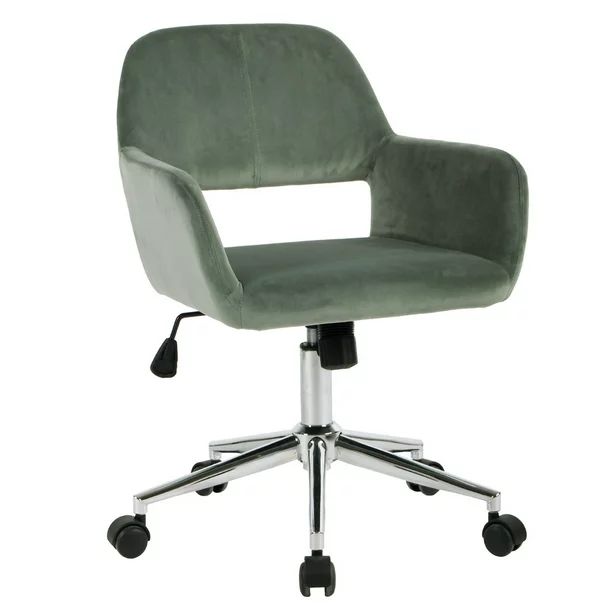 HOMY CASA Velvet Task Office Chair with Swivel & Adjustable Height, Cactus | Walmart (US)