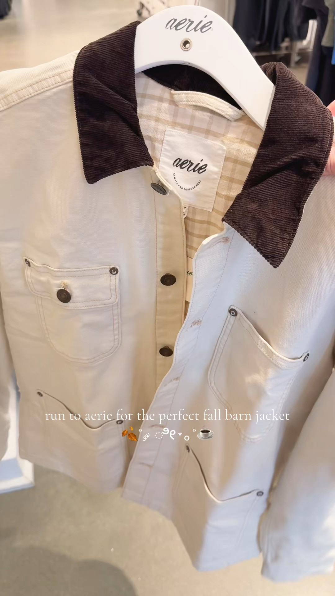 The perfect fall essential
 🍂˚ ༘ ೀ⋆｡˚☕️

@Aerie #aerie #barnjacket #fallvibes #fallshopping #denimjacket #heritagewesternfashion #fashioninspo #styleinspo

#LTKSaleAlert #LTKootd #LTKvlog