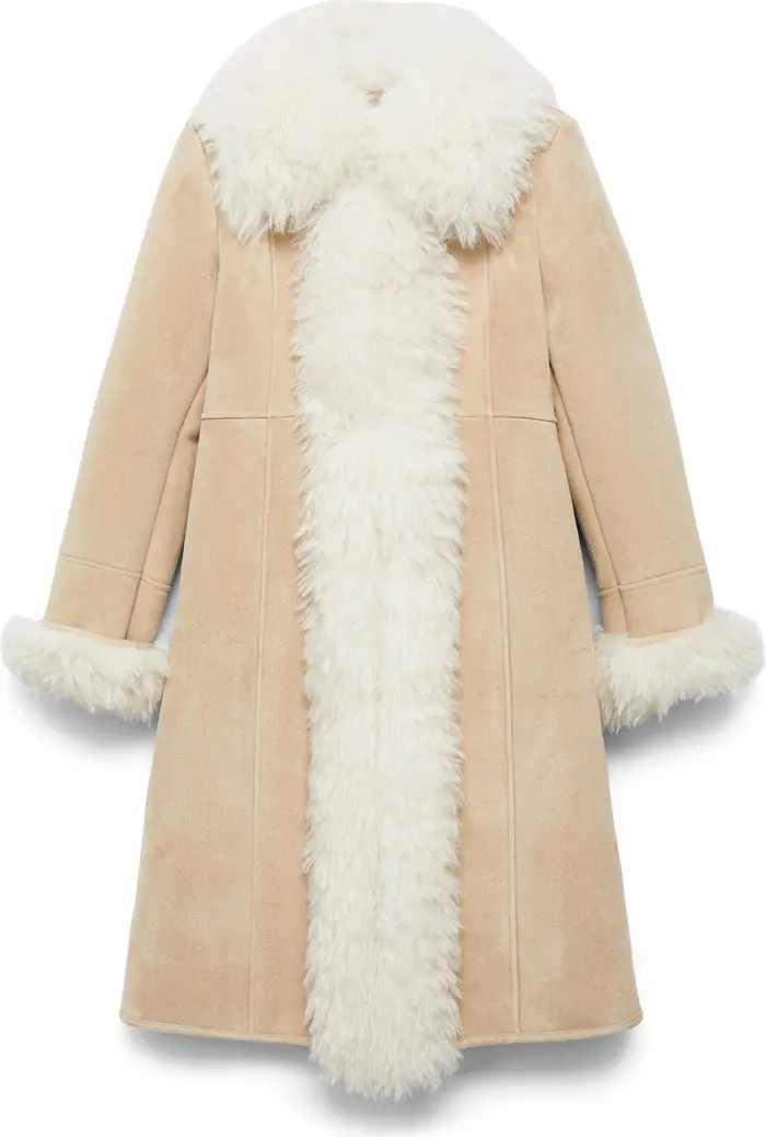 MANGO Faux Shearling Coat | Nordstrom | Nordstrom