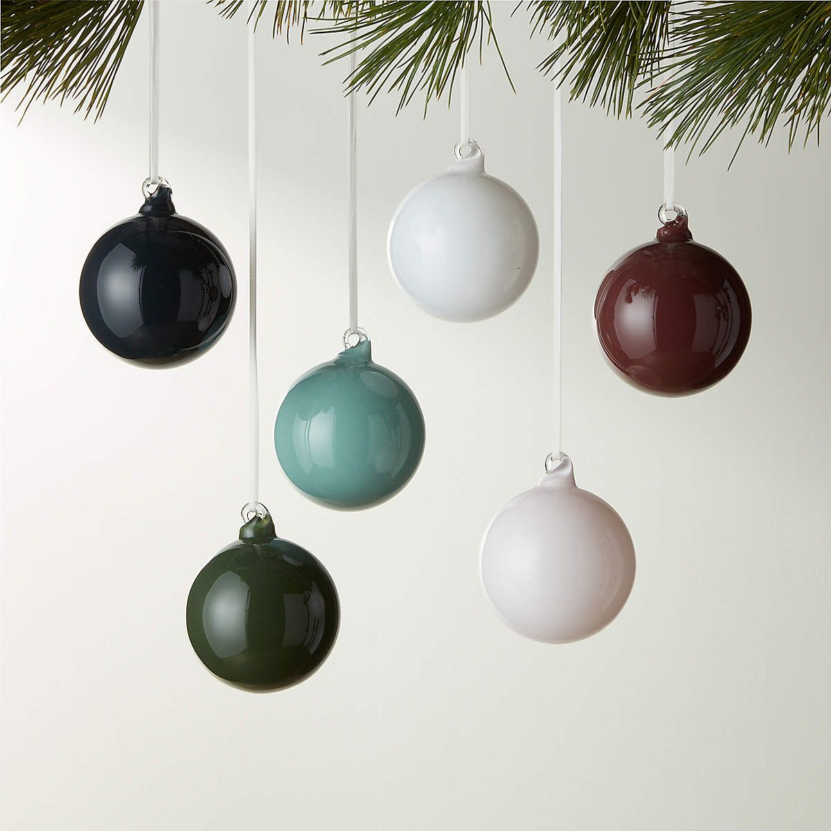 Bold Mixed-Color Christmas Ornaments Set of 18 | CB2 | CB2
