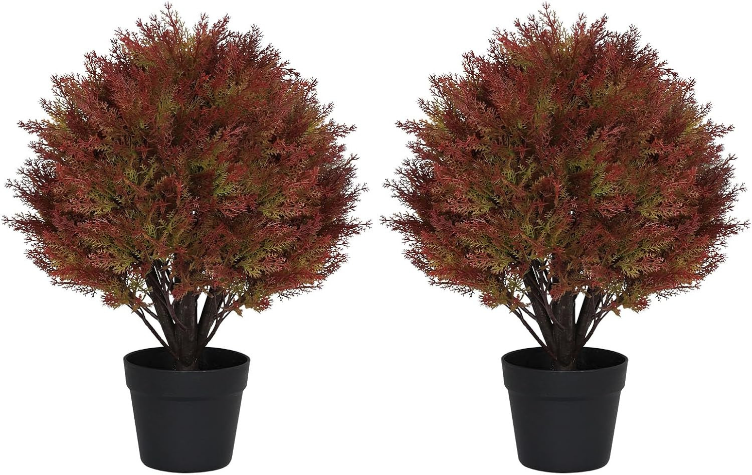 24" Fall Topiary Artificial Outdoor Plants, Faux Cedar Bushes & Shrubs | Amazon (US)