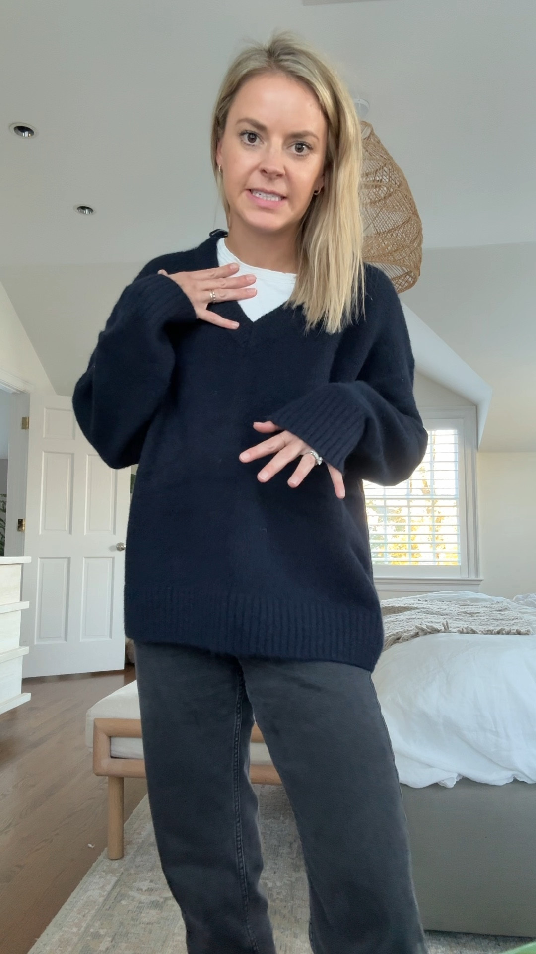 Abercrombie sale! Take an extra 15% off with code CYBERAF 
-small sweater, tts & fits oversized 
-jeans are 30% off - 26R, tts


#LTKFindsUnder100 #LTKCyberWeek #LTKGiftGuide