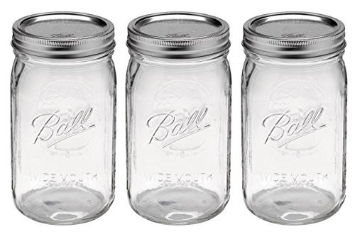 Ball Quart Jar with Silver Lid, Wide Mouth, Set of 3 | Amazon (US)