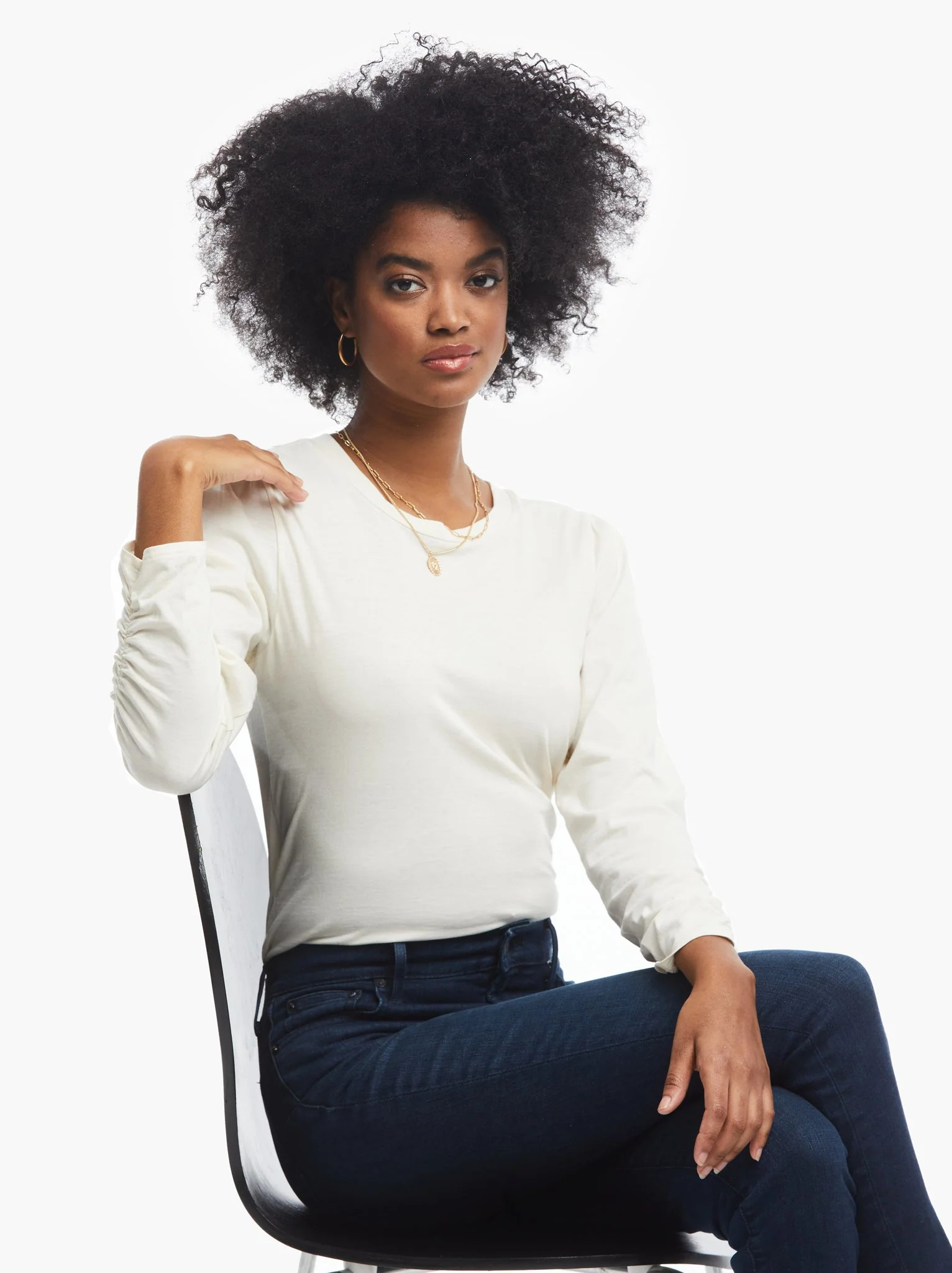 Agnes Ruched Sleeve Tee - 

  
    

    $50or 4  payments of $12.50 by  ⓘ | ABLE