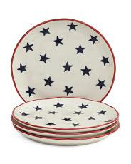 4pk 8.5in Stars Salad Plates | TJ Maxx