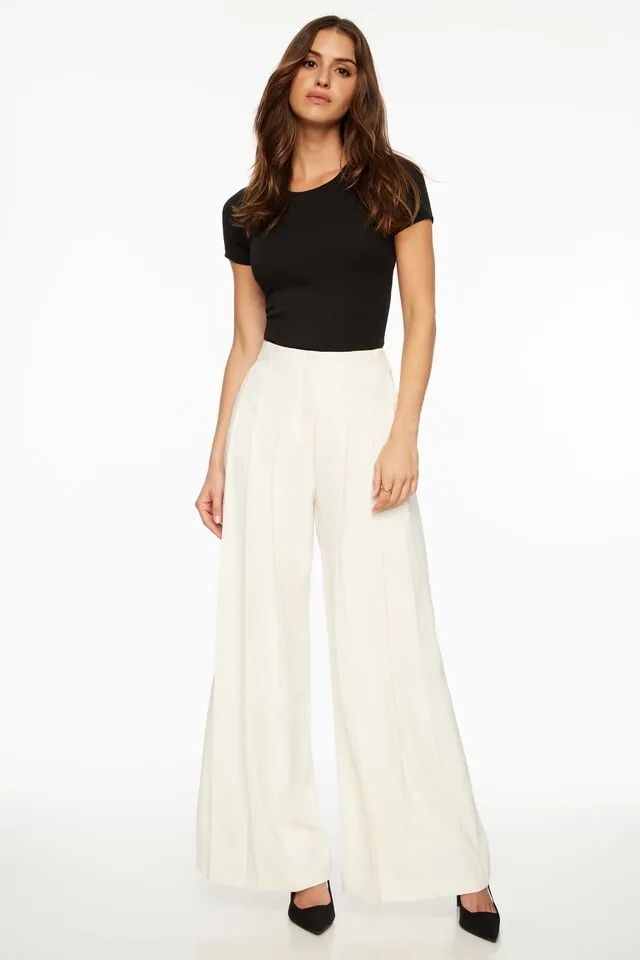 Pleated Wide Leg Pants | Dynamite Clothing