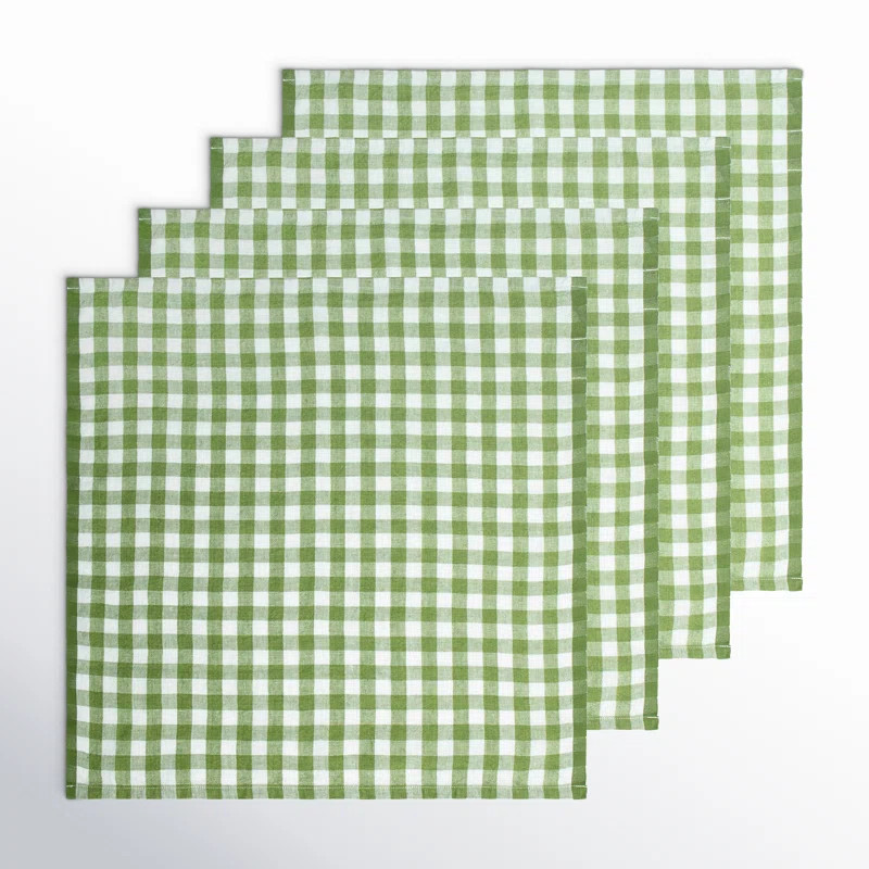 Alessandro Linen Gingham Napkin | Birch Lane