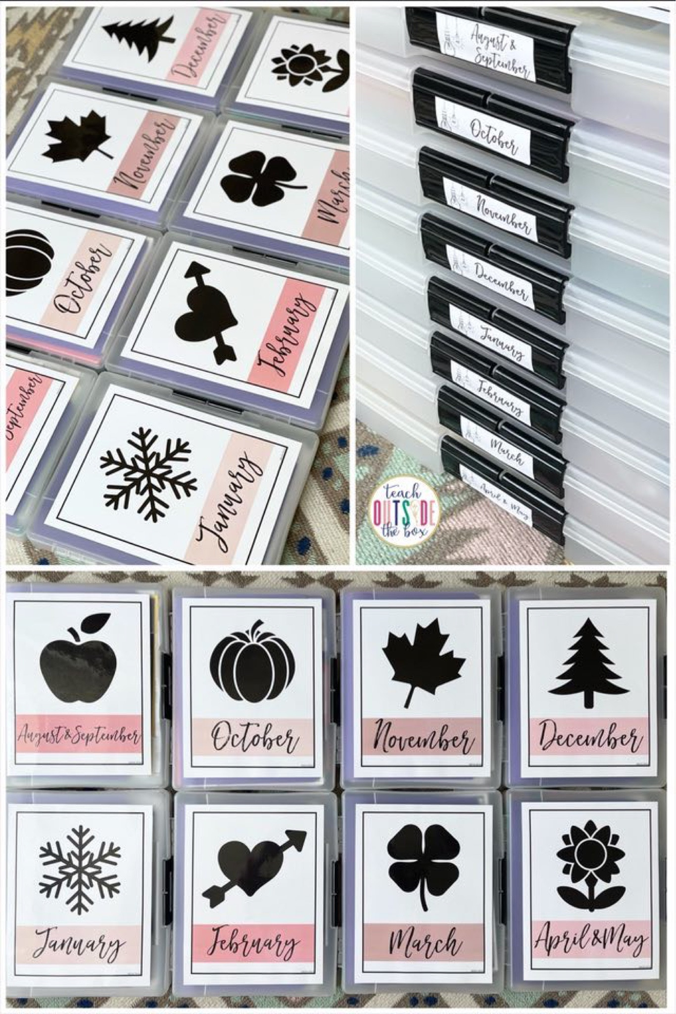 Hands down, my favorite organizational tool for all the teacher things! These project cases perfectly hold file folders inside for all your master copies, task cards, lesson plans, and more.