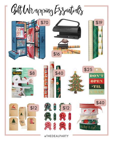 Gift Wrapping Essentials | Gift Wrap | Holiday Gift Wrapping | Gift Wrap Storage | Holiday Ribbon | Gift Wrapping Must Haves 

#LTKSeasonal #LTKHoliday #LTKfindsunder50