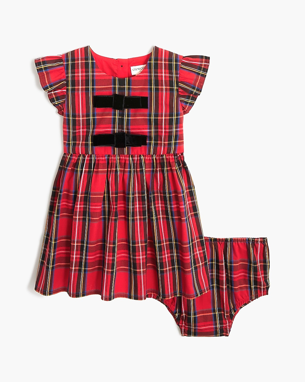 Baby & toddler girls' tartan bow-front dress | J.Crew Factory