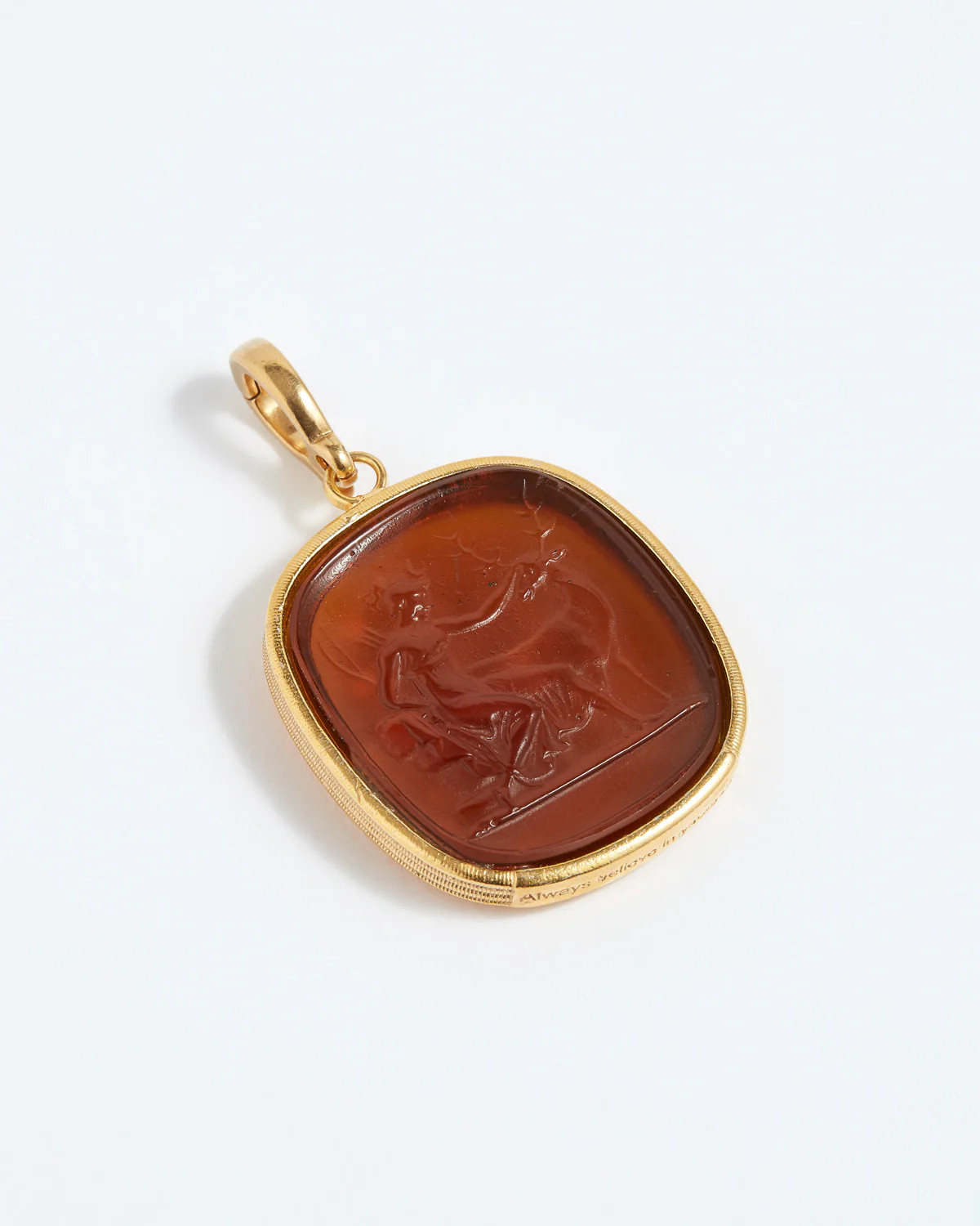 Guidance Talisman Charm "Always Believe in Yourself", Topaz | Soru Jewellery