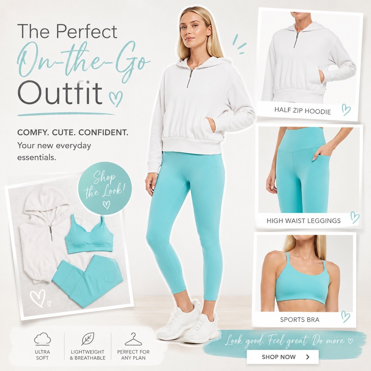 This color for Summer!! Cute work out set / work from home / mom on the go outfit @Marika