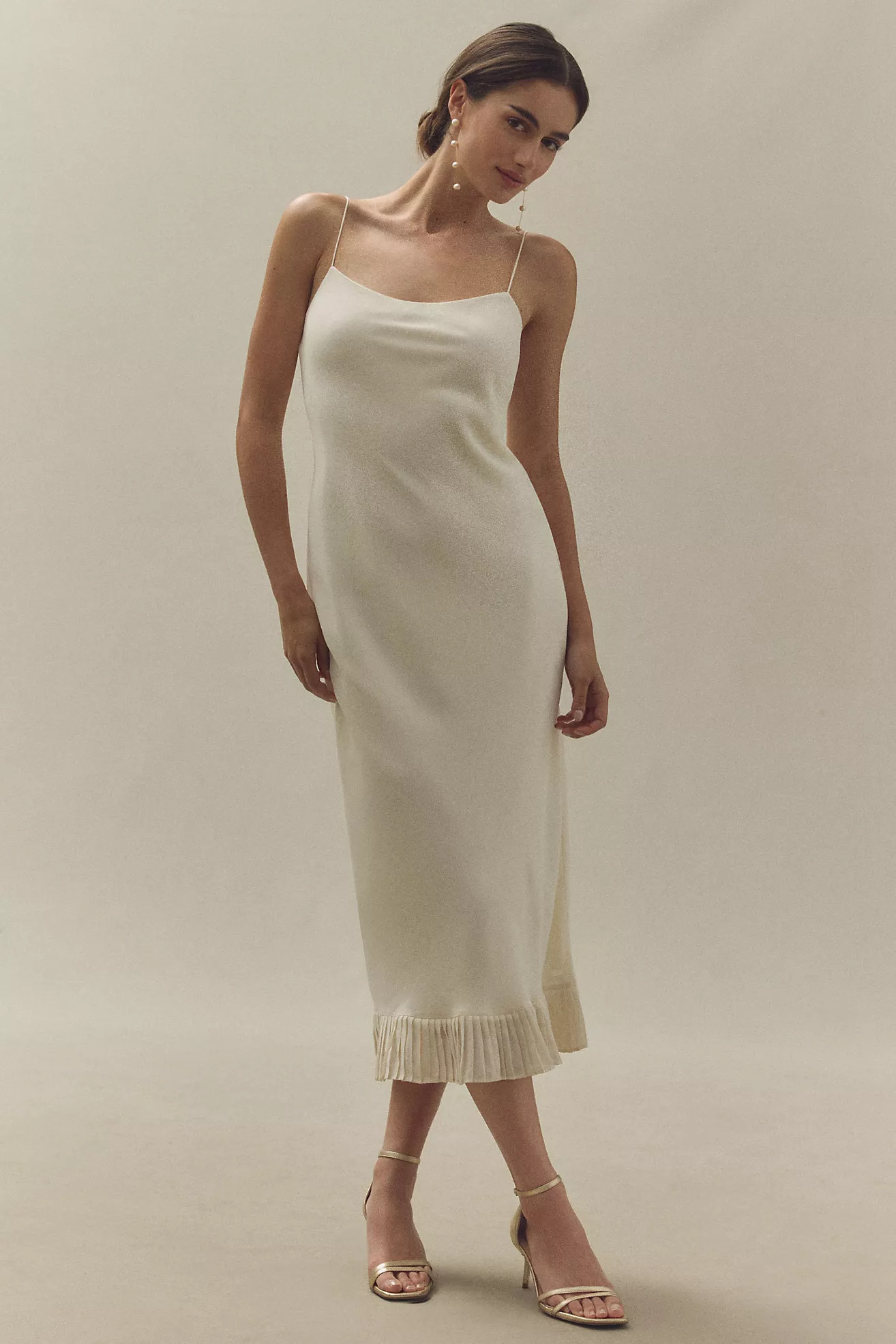 Reformation Suki Sleeveless Scoop-Neck Ruffle-Hem Midi Dress | Anthropologie (US)