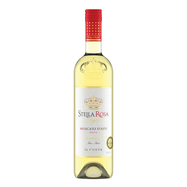 Stella Rosa Moscato d'Asti Semi-Sweet White Wine, 750ml Glass Bottle, DOCG, Piedmont, Italy | Walmart (US)