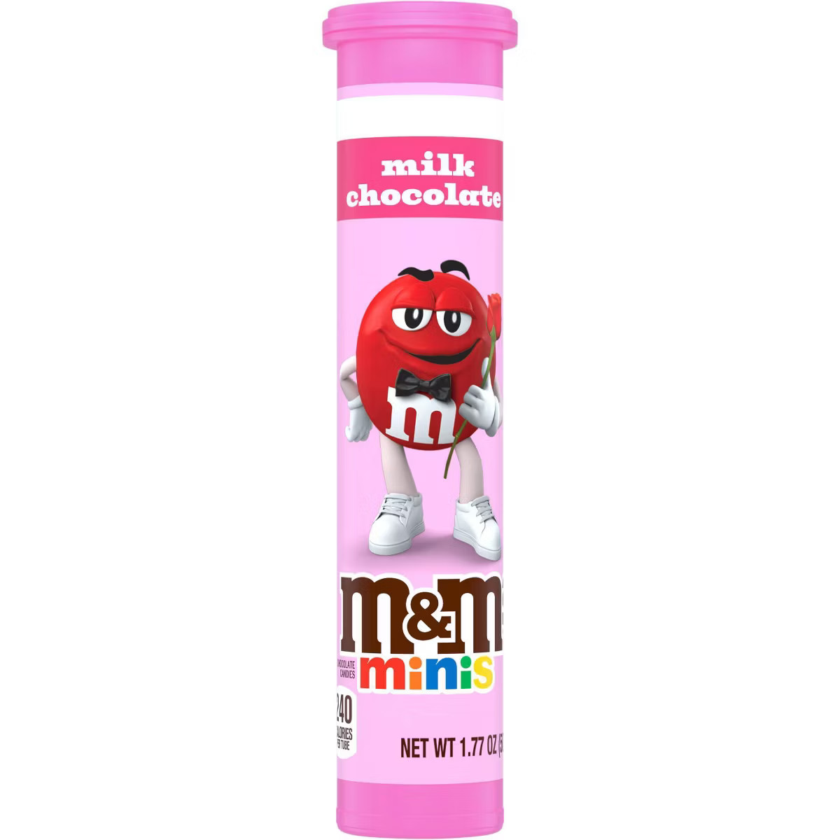M&M'S Valentine's Day Milk Chocolate Candies Minis Candy Valentine Tube - 1.77oz | Target