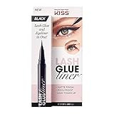 KISS Black Lash GLUEliner, 2-in-1 Felt-Tip Eyelash Adhesive and Eyeliner, Matte Finish, Foolproof Ap | Amazon (US)
