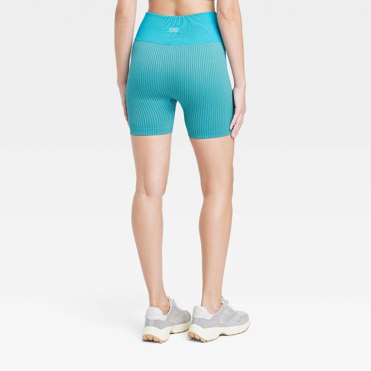 Women's High-Rise Ribbed Seamless Bike Shorts 4" - JoyLab™ | Target