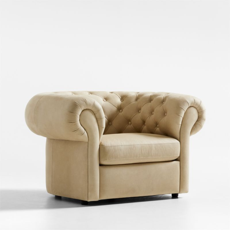 Gig Leather Chesterfield Chair by Leanne Ford + Reviews | Crate & Barrel | Crate & Barrel