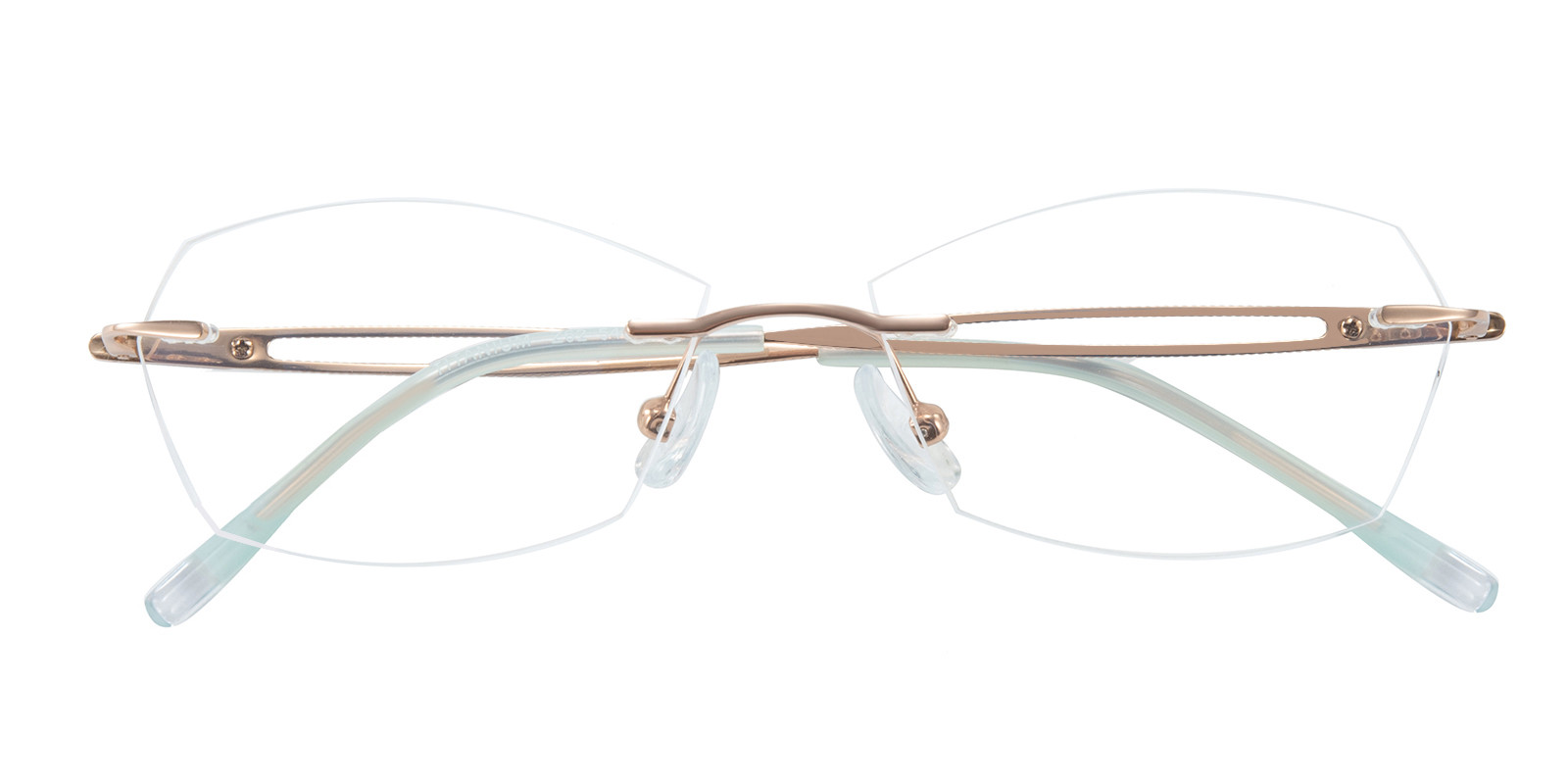 Polygon Golden Eyeglasses - RT0003 | GlassesShop 