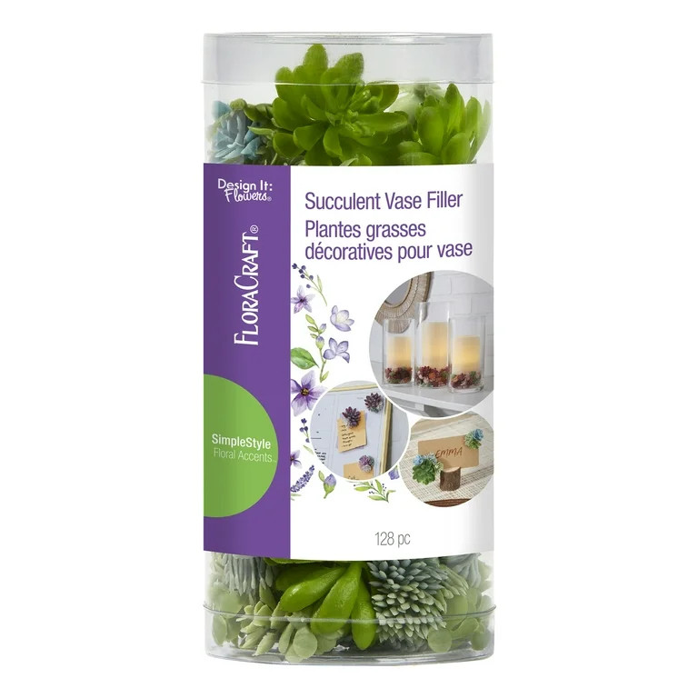 FloraCraft Artificial Succulent Vase Filler 2.8 Ounce Assorted Green (2.8 Ounce) - Walmart.com | Walmart (US)