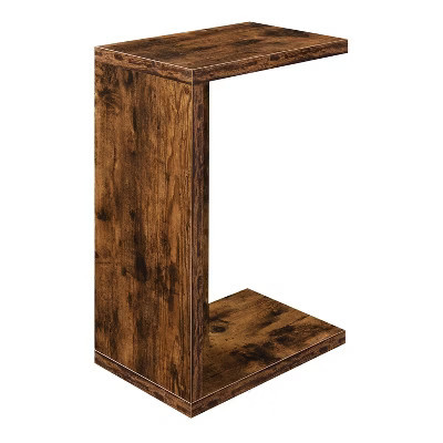 HomeStock Belmont Contemporary C Shaped End Table with Easy Sofa Access, Versatile Chairside Design and Minimalist Modern Style | Target