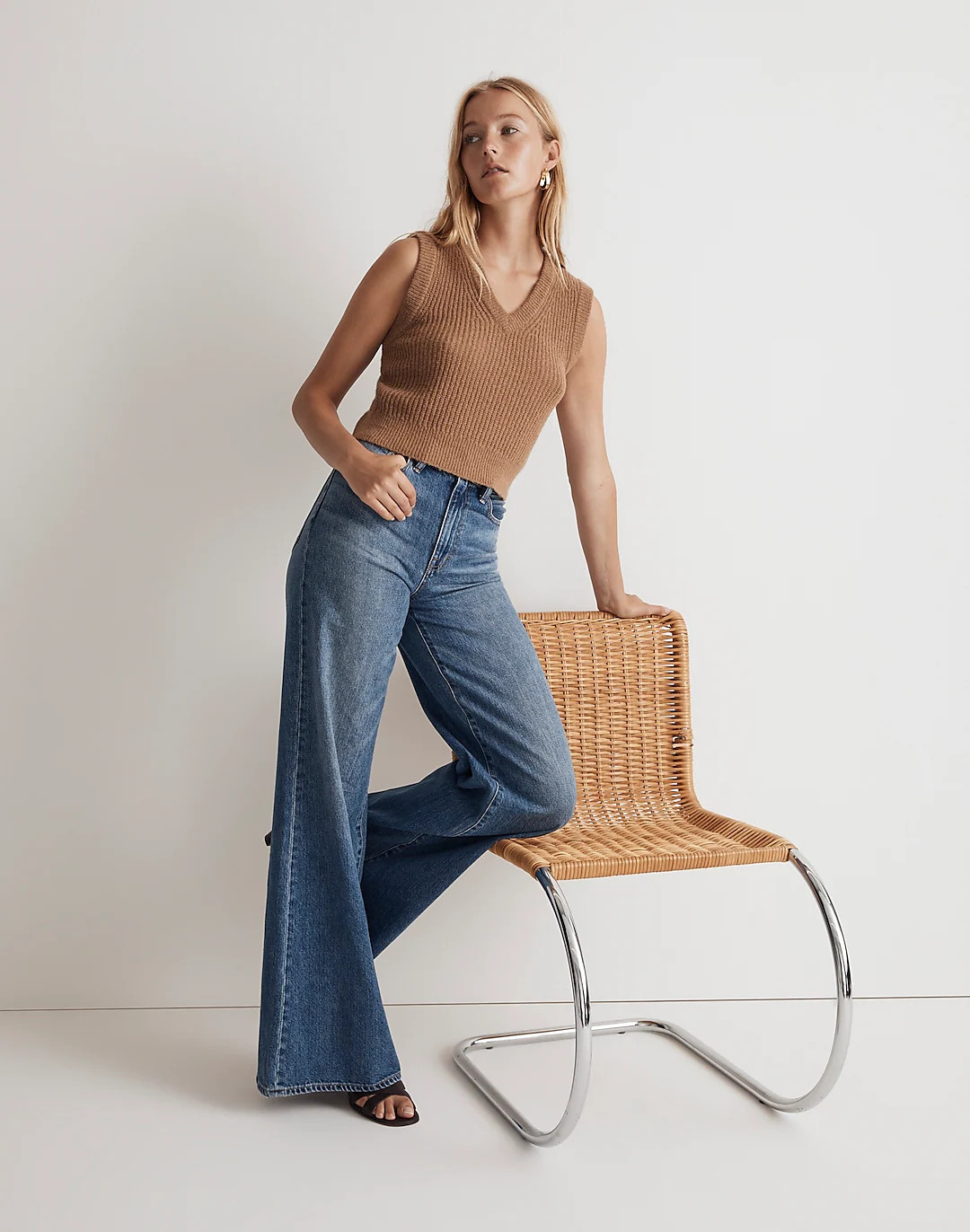 The Fineloft Shrunken Sweater Vest | Madewell